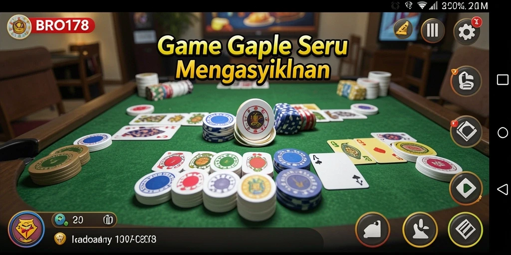 Tampilan gameplay seru dari game Gaple BRO178.
