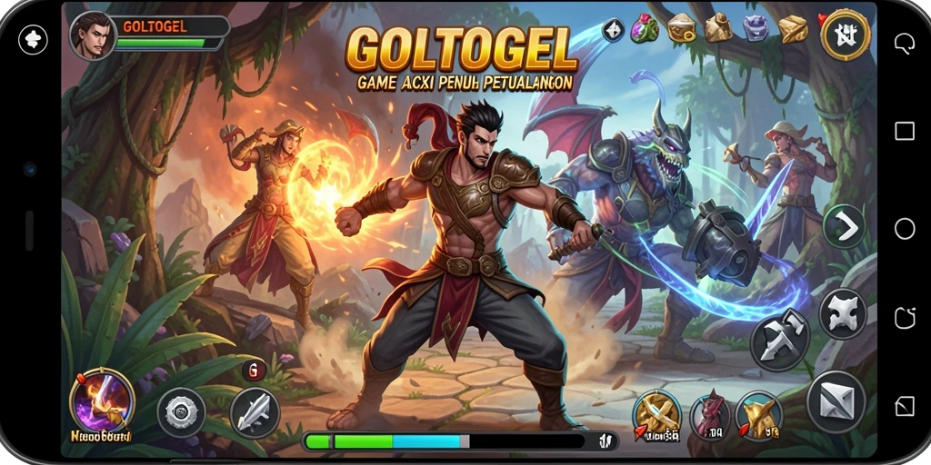 Tampilan seru dari gameplay GOLTOGEL yang penuh aksi.