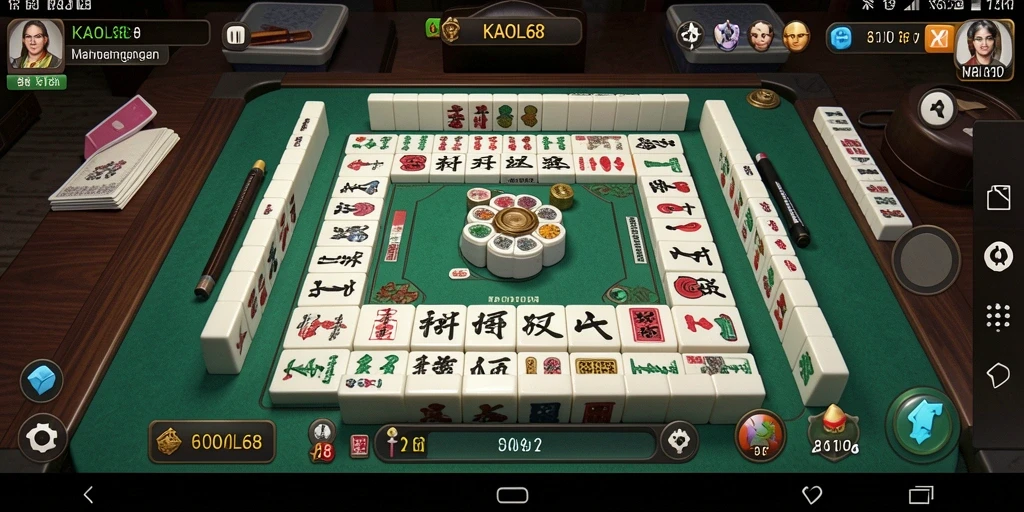 Screenshot KAOL68 menunjukkan gameplay Mahjong yang seru dan menantang.