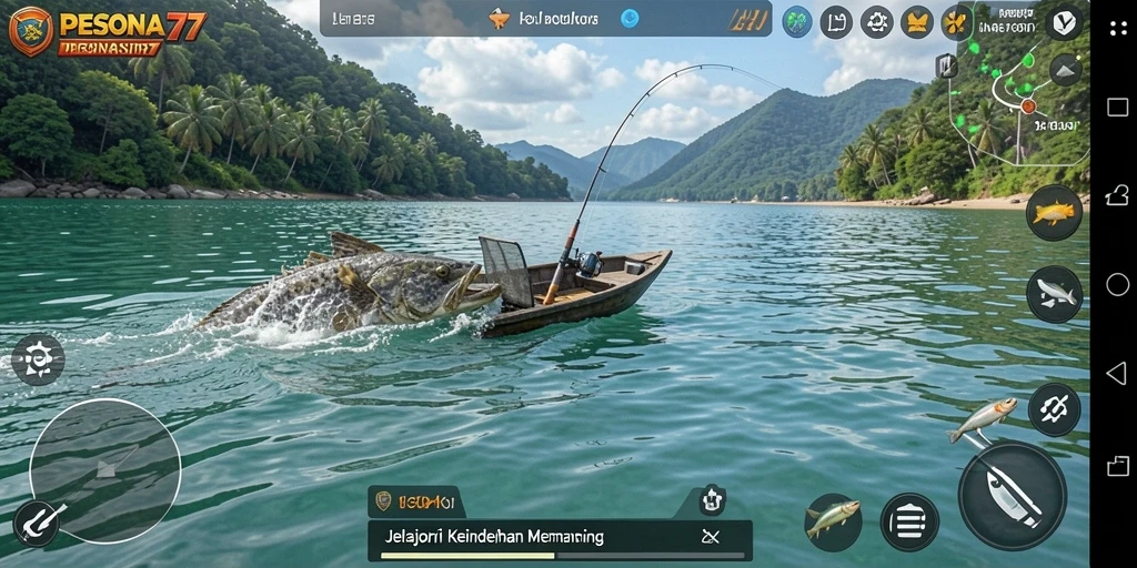 Gameplay PESONA77 yang menampilkan pengalaman memancing yang realistis dan mendebarkan.