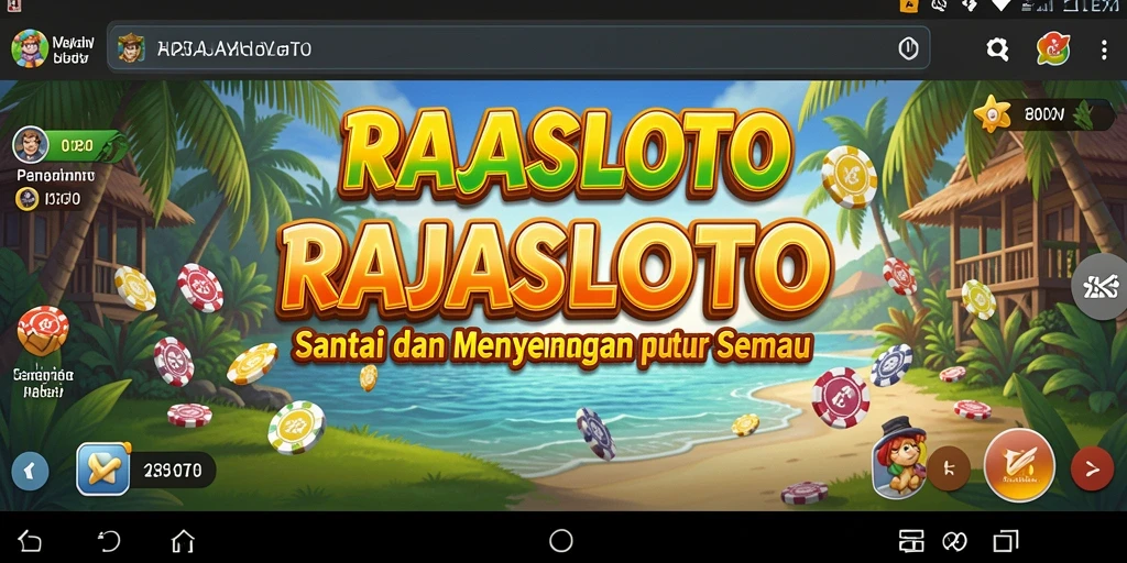 Tampilan mengasyikkan dari gameplay RAJASLOTO yang penuh warna.
