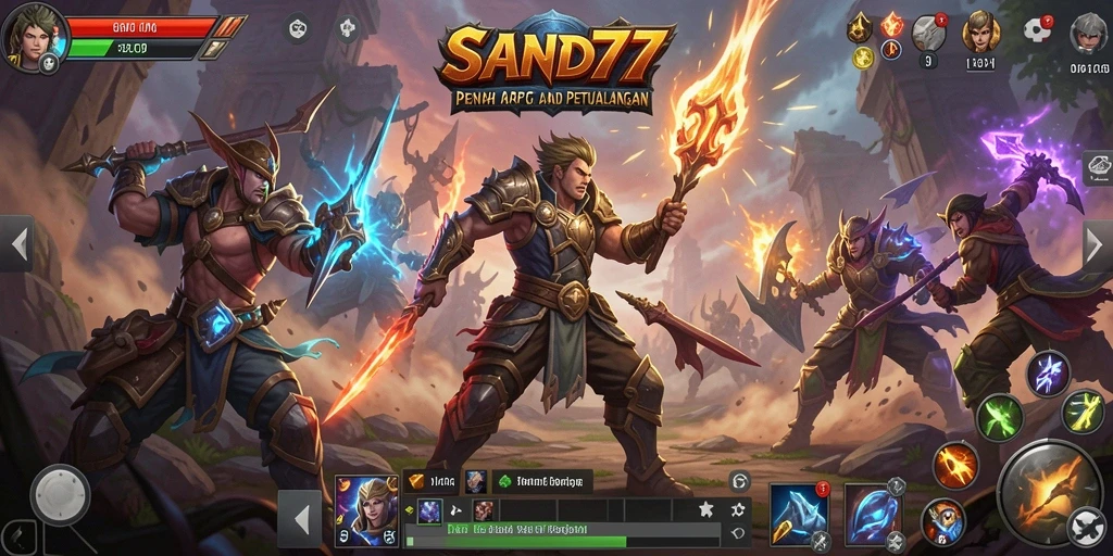 Tampilan gameplay SAND77 yang menarik dan penuh aksi